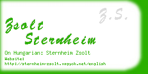 zsolt sternheim business card